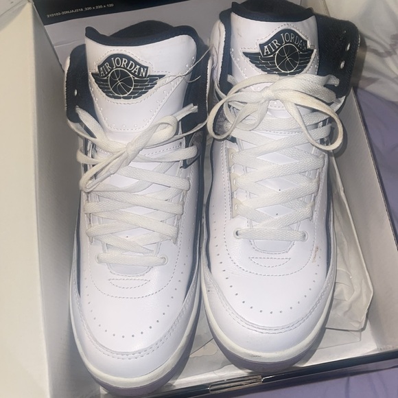 Mens air Jordan 2 retro white/fire red-black -sail size 8 - Picture 3 of 10